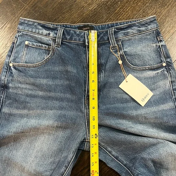 Quince Comfort Stretch Barrel Jeans Blue Organic High Rise Women's 31 32x28 - Picture 8 of 9